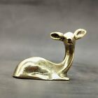 Old Chinese Brass Copper Handmade Deer Tea Pet Small Statue 505