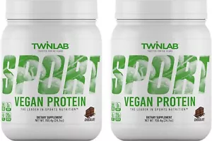 Twinlab SPORT Vegan Protein Powder, Chocolate, 24.7 Oz - 20 Servings (Pack of 2) - Picture 1 of 6
