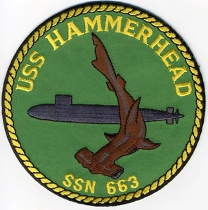 USS Hammerhead SSN 663 - Crest - Patch - Cat No. C5348 - Imagen 1 de 1
