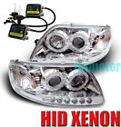 97-03 FORD F-150/97-02 EXPEDITION HALO LED CHROME PROJECTOR HEADLIGHTS+6000K HID