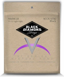 Cuerdas de guitarra acústica recubiertas negras Black Diamond N600LLB 11-52 - Imagen 1 de 1