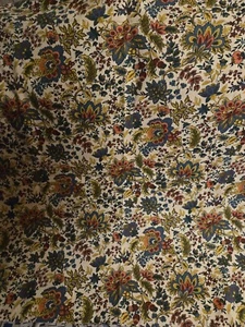 Atelier Originals 1978 Siebdruck Blumen Stoff 3 1/2 Yds + Vintage   - Bild 1 von 3