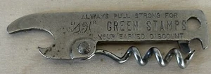 Vintage S&H grüne Stempel Bier-Ale Weinflasche Korkenzieher Öffner Schlüsselanhänger - Bild 1 von 1