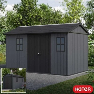 Keter Newton Plus 13ft 5" x 7ft 6" (4.1 x 2.3m) Storage Shed in 2 Configurations - Picture 1 of 4