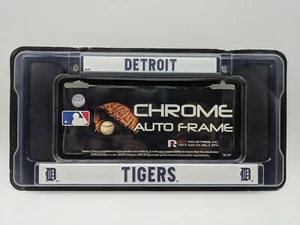 Detroit Tigers MLB marineblau lackiert Chrom Metall Nummernschild Rahmen - NEU Style2 - Bild 1 von 2