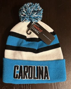 OFFERTA! Cappello berretto calza invernale NFL Carolina Panthers ricamato in maglia WH - Foto 1 di 2