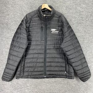 Clique Jacket Mens XXL Black Long Sleeve Ful Zip Pockets Rayon Casual