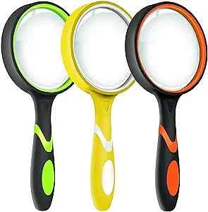  Paquete de 3 lupas, 10 unidades antideslizantes portátiles paquete de 3 (verde/amarillo/naranja) Foto 1 de 4