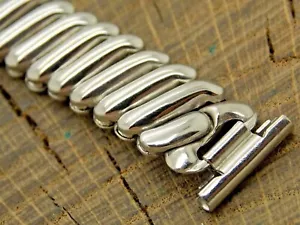 Nos unbenutzt Vintage Überhand Erweiterung Edelstahl 16 mm Uhrenband Armband - Bild 1 von 3