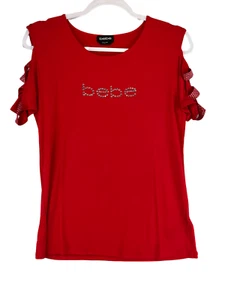 Top para mujer adolescente Bebe talla L rojo con logotipo correa cortada - Imagen 1 de 12