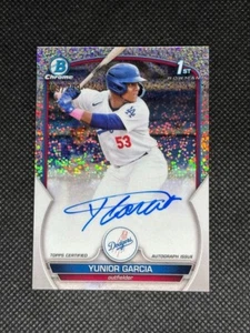 2023 Bowman Chrome Yunior Garcia 1st Speckle Refractor Auto #/299 CPA-YG - Picture 1 of 2
