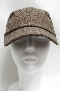 Gorra de béisbol Coach vintage de cuero marrón de lona ajustable pequeña - Imagen 1 de 9