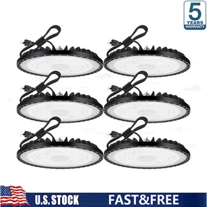 6Pack 200W UFO Led High Bay Light Commercial Industrial Warehouse Led Shop Light - Picture 1 of 13
