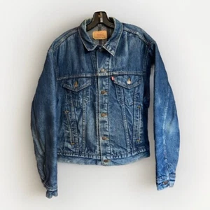 Levi’s Blanket Lined Trucker Denim Jacket Size 48 Made In USA 70506 0316 Vintage - Picture 1 of 8