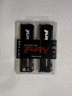 Kingston FURY Beast RGB 16GB (2 x 8GB) PC4-25600 (DDR4-3200) UDIMM Memory -... - Image 1 of 4