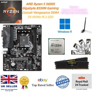 AMD Ryzen 5 5600X 32GB DDR4 2TB M.2 SSD Gigabyte B550M Gaming Mainboard Bundle - Bild 1 von 7