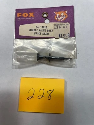 VINTAGE FOX NEEDLE VALVE   NO. 14016 - Image 1 of 3