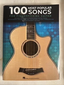 100 Most Popular Songs for Fingerpicking Guitar: Solo Guitar Arrange Hal Leonard - Picture 1 of 2