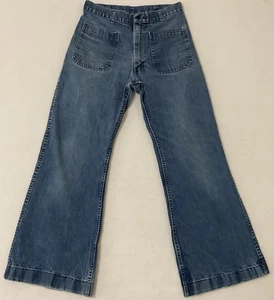 Vintage US Military Jeans Denim Type 2 100% Cotton Navy Workwear 1960's 31R - Bild 1 von 16