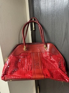 BORSA A TRACOLLA VINTAGE MARINO ORLANDI IN PELLE ROSSA - SPLENDIDA - Foto 1 di 6