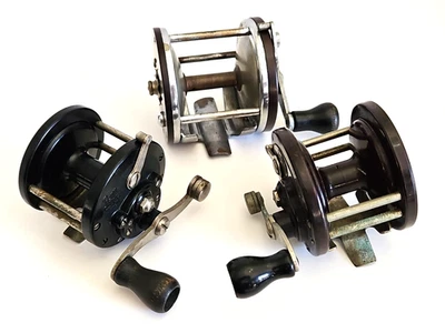 Lote de carretes de pesca de carrete gratis vintage Ocean City Chelsea 300 yardas Penn 190 Penn 78 Foto 1 de 4