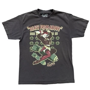 Death From Above Pinup Girl Bawidamann T-Shirt Gr. L schwarz Faded Graphic Tee - Bild 1 von 9