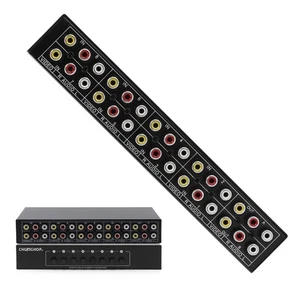 8 in 2 Out 8 Way Composite AV Switcher 3 RCA Video L/R Audio Switch Box Selec... - Picture 1 of 9