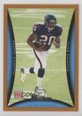 2008 Bowman Orange /250 Steve Slaton #189 Rookie RC - Image 1 of 2