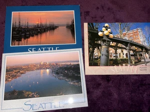 Postkarten Lot, "SEATTLE" 3 alte Postkarten ummantelt, mit kostenlosem Versand - Bild 1 von 3