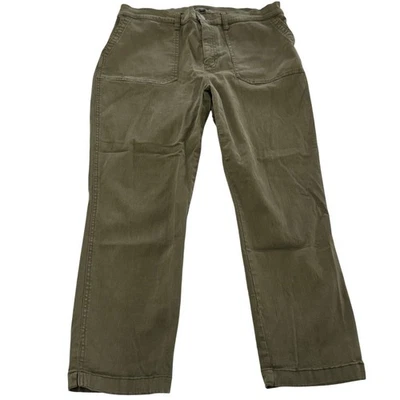 Pantalones J.Crew para mujer 34 Loden verde vintage rectos carga slub satén Foto 1 de 4