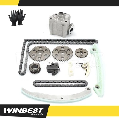 Kit de cadena de distribución para 05-11 Ford Focus 2,0 L DOHC con bomba de aceite Foto 1 de 4