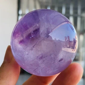 140g Natural Amethyst Quartz Crystal Sphere Mineral Specimen Healing H3 - Foto 1 di 20