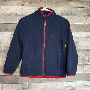 Polo Ralph Lauren Blue Fleece Jacket Full Zip Boy S (8) Logo Kid Youth - Picture 1 of 6