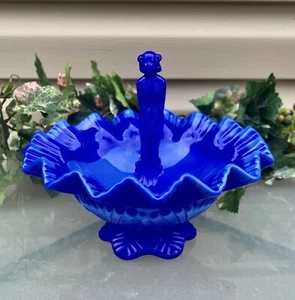 RARE ONLY 150 Fenton***PERIWINKLE BLUE SLAG SEPTEMBER MORN NYMPH W/BOWL*** - Picture 1 of 16