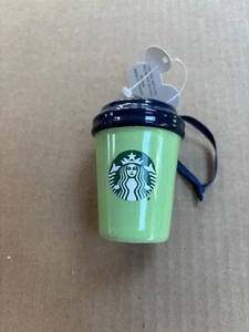Starbucks Disney Kingdom Ornament Green With Navy Blue Top - Picture 1 of 2