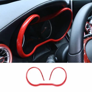 ABS Red Dashboard Frame Decor Cover Trim 1PCS For Benz C-Class W205 2015-2018 - Foto 1 di 8