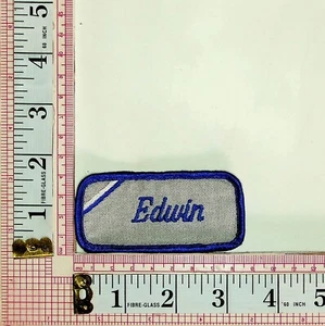 Edwin Name Tag Uniform Patch Badge Applique Crest Logo Emblem - Picture 1 of 1