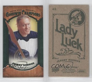 2014 Upper Deck Goodwin Champions Mini Green Lady Luck Back Jeremy Roenick #43