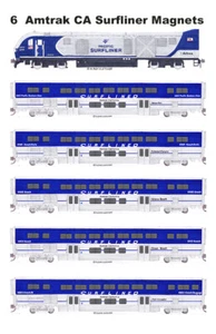 Amtrak California Surfliner Set of 6 magnets Andy Fletcher - Picture 1 of 1