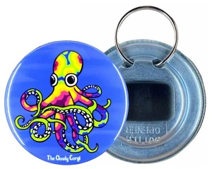 Psychedelischer Regenbogen Oktopus Flaschenöffner Getränkekühler Zubehör und Geschenke - Bild 1 von 12
