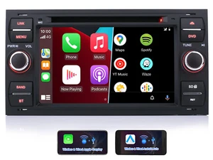 7" HD DVD Autoradio & Wireless Apple Carplay Für FORD C-MAX S-MAX Galaxy Transit - Bild 1 von 11