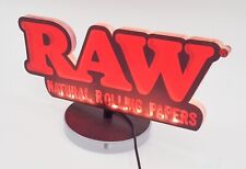 RAW Acrylic USB Light Sign. Cool Red Night Light For Bedroom / Man Cave / Den