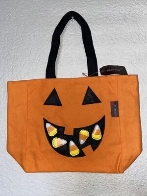 Bolso Papiro Halloween Pequeño Jack O Linterna Con Caramelo Dientes de Maíz Foto 1 de 3