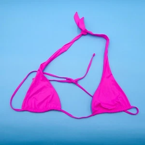 Frankies Bikinis Medium Rosa Triangel Neckholder Rose Ausschnitt Bikini Oberteil Bademode Neu - Bild 1 von 6