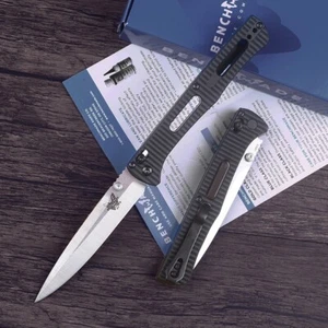 Black 417 Fact Pocket Folding Knife 3.95" D2 Satin Plain Blade G10 Handles New - Picture 1 of 6