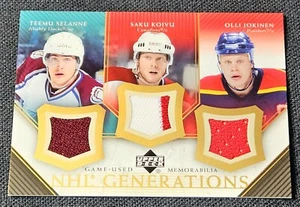 Parche trío Upper Deck Generations 2005-06 Jokinen Koivu Teemu Selanne #T-SKJ - Imagen 1 de 2