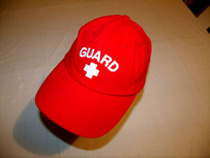 Guard Medic Cross Red Low Profile Baseball Hat Lifeguard Cleveland Guardians ADJ