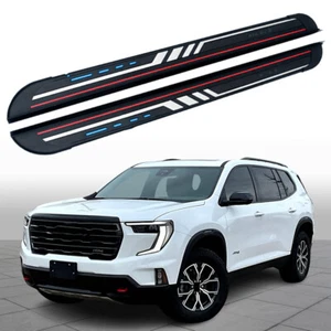 Black Silver Running Board fits for GMC Acadia 2024 2025 Side Steps Nerf Bar 2PC - Picture 1 of 11