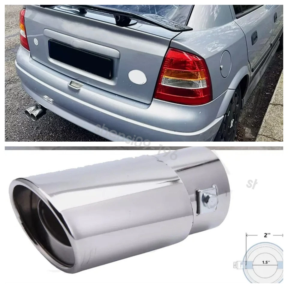 For Volvo S40 S60 S70 Car Stainless Rear Exhaust Pipe Tail Muffler Tip Silver - Image 1 of 4