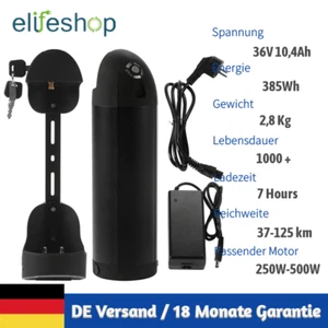 36V10,4Ah Akku E-Bike Li-Ion Trinkflascheakku Pedelec Batterie für Prophete,Trio - Bild 1 von 9